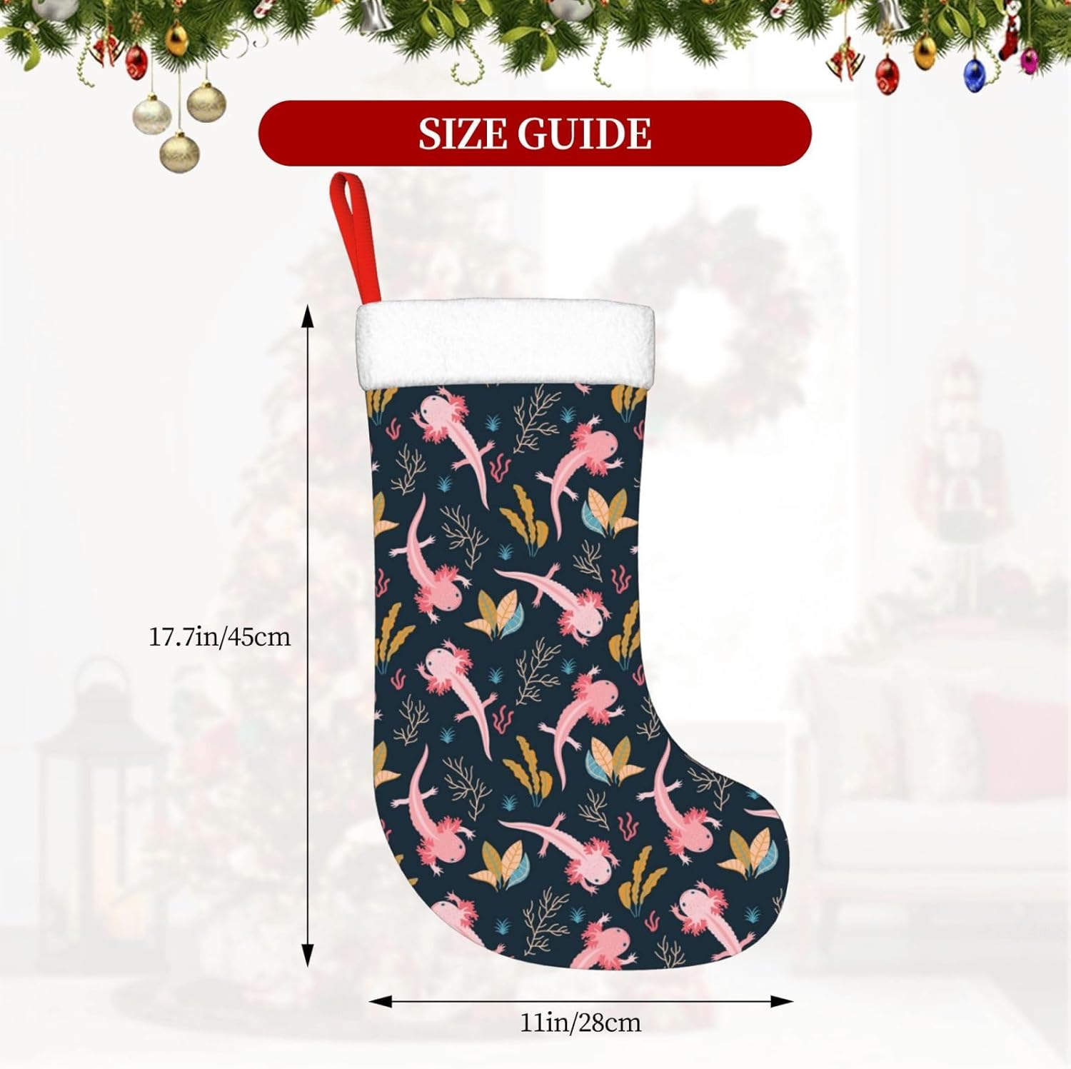 لطيف Axolotl جوارب عيد الميلاد - مراجعة Christmas Stocking Hanging وسعره