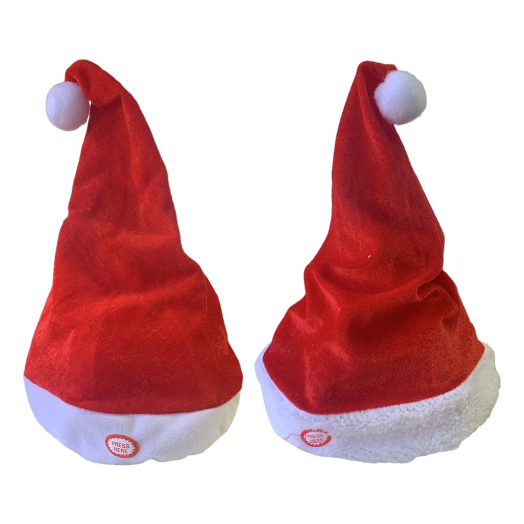 الغناء الرقص سانتا قبعة للبالغ - مراجعة Santa Hat Plush وسعره