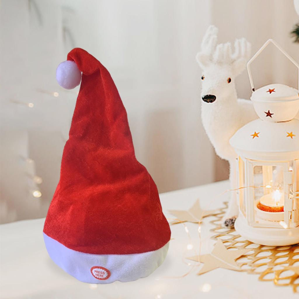 الغناء الرقص سانتا قبعة للبالغ - مراجعة Santa Hat Plush وسعره
