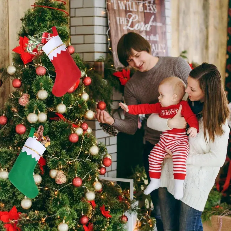 مزدوجة الوجهين الذهب تقليم جوا - مراجعة Christmas Stocking Hanging وسعره