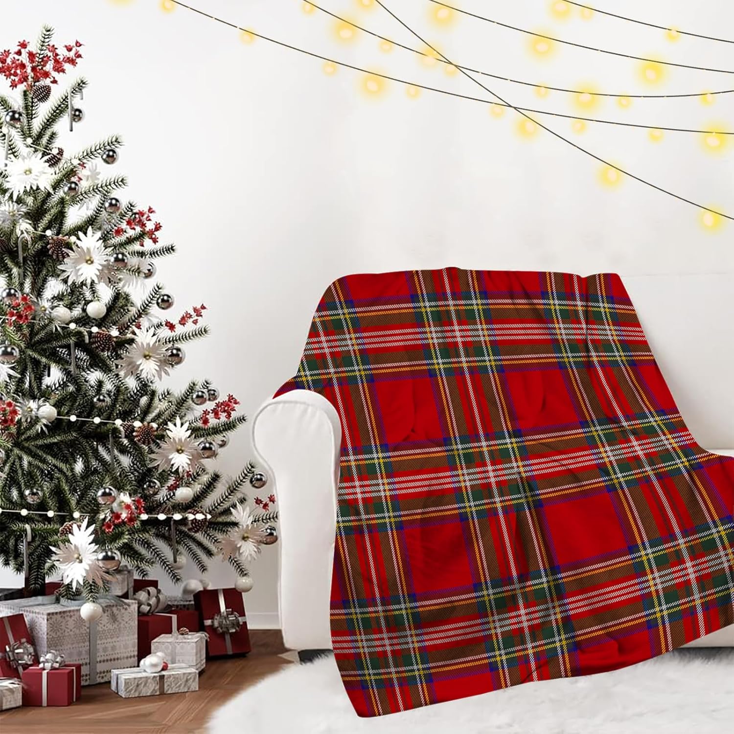 عيد الميلاد منقوشة رمي البطاني - مراجعة Christmas Throw Blanket وسعره