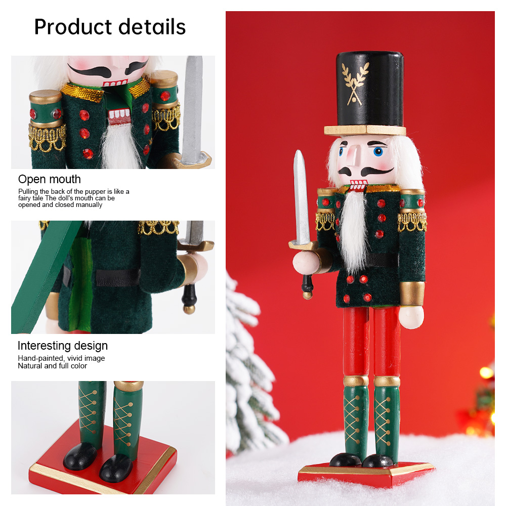 زينة كريسماس خشبية للكريسماس ، - مراجعة Nutcracker Figurine وسعره