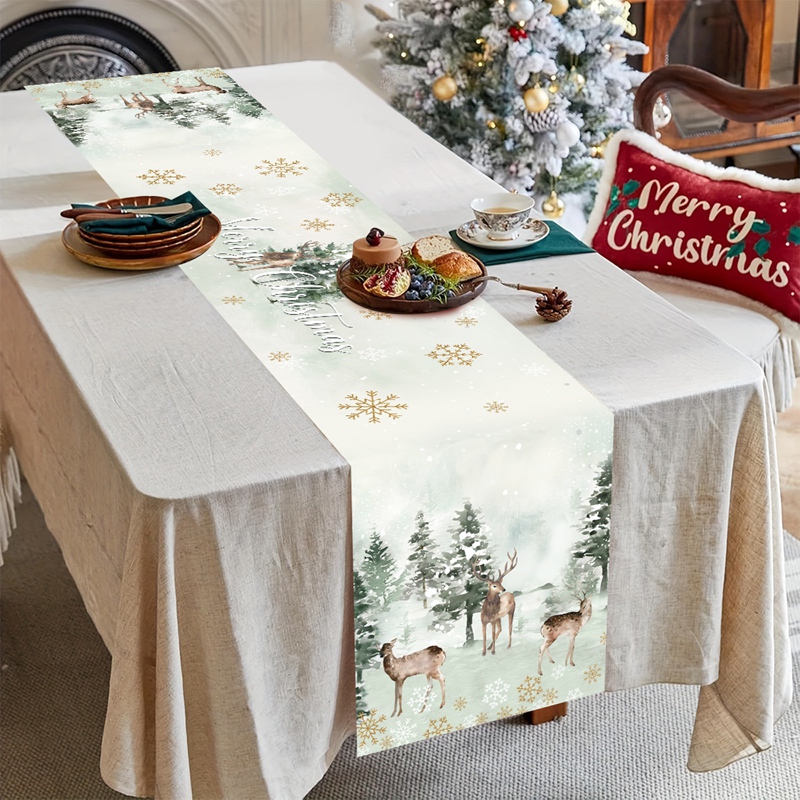 مفرش طاولة لعيد الميلاد، زينة  - مراجعة Christmas Table Runner وسعره