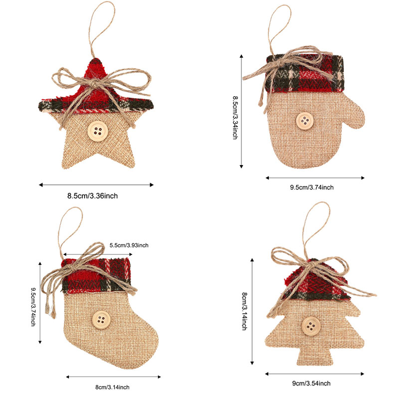 4 قطعة شجرة عيد الميلاد الديكو - مراجعة Christmas Stocking Hanging وسعره