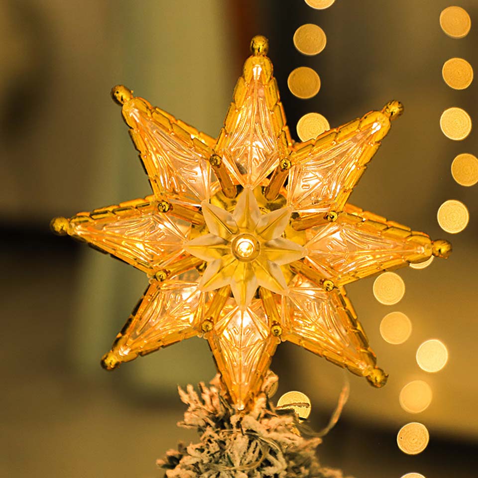 زينة شجرة عيد الميلاد على شكل  - مراجعة Star Tree Topper وسعره