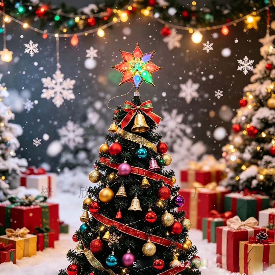 زينة شجرة عيد الميلاد على شكل  - مراجعة Star Tree Topper وسعره