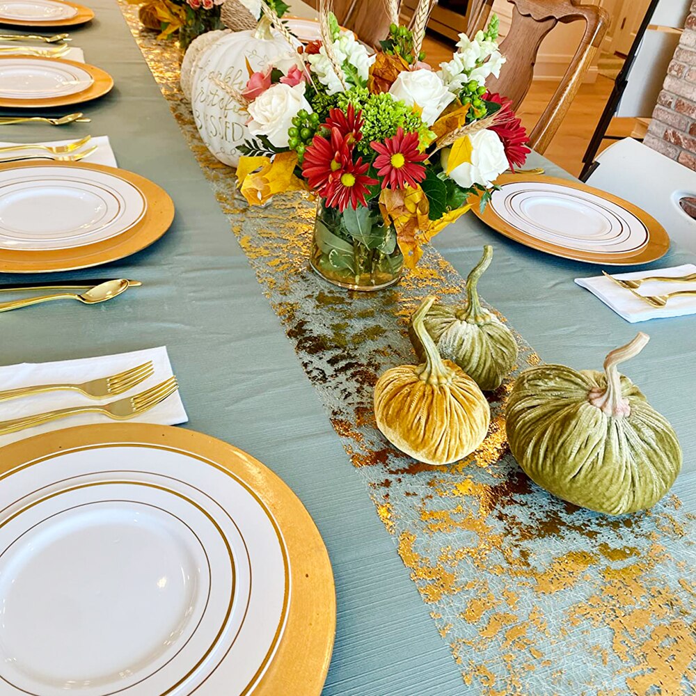 لامعة ذهبية رقيقة معدنية عدائي - مراجعة Christmas Table Runner وسعره