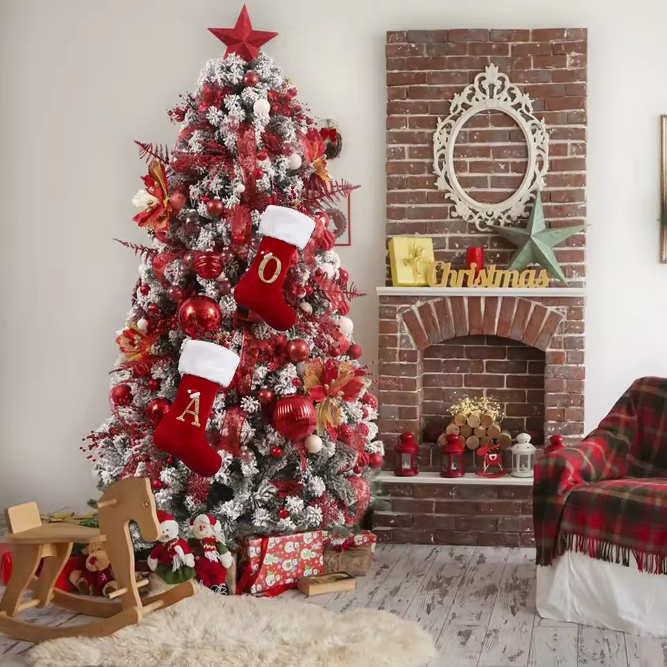 جديد الإبداعية الأبجدية عيد ال - مراجعة Christmas Stocking Hanging وسعره