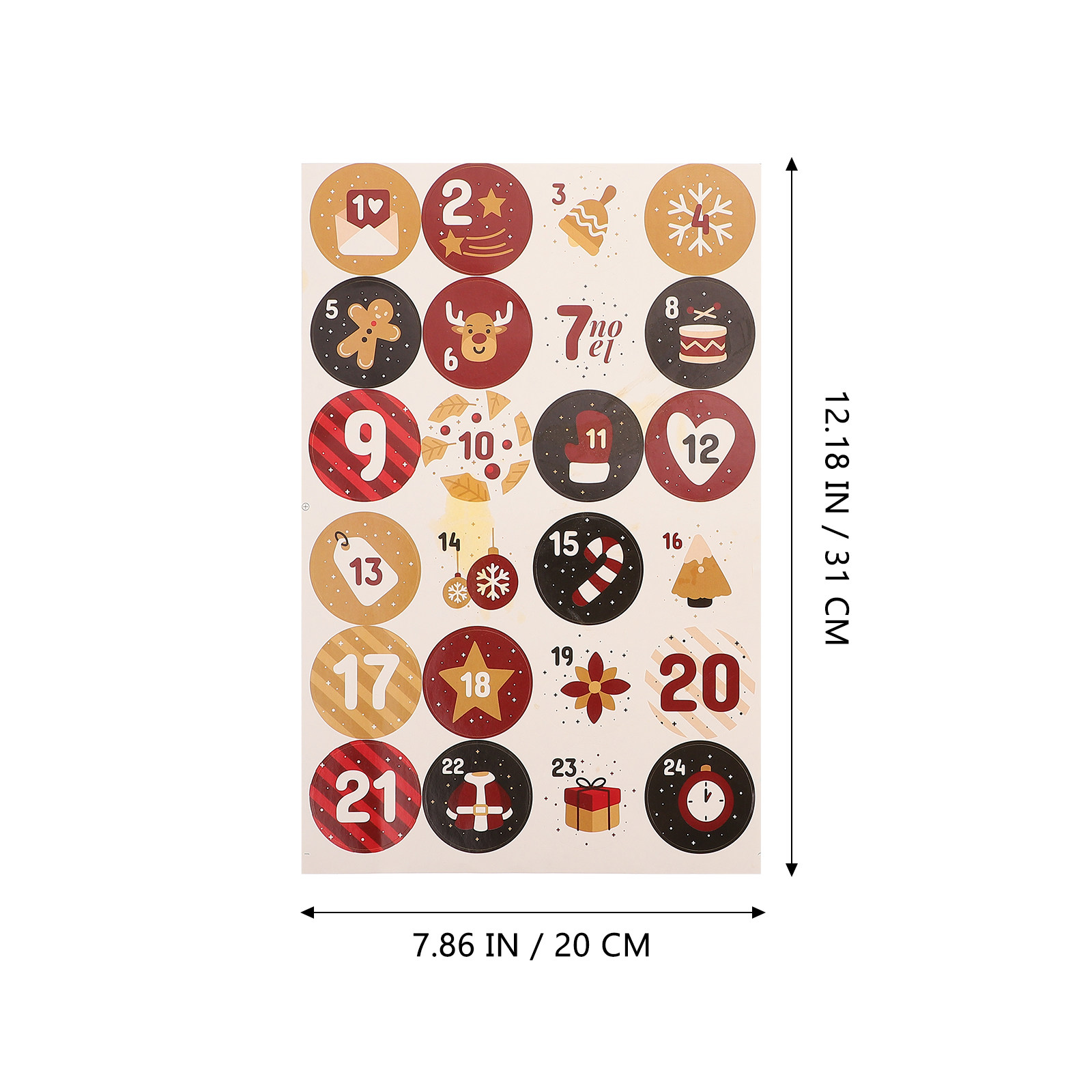 10 أوراق من ملصقات الزينة الدا - مراجعة Advent Calendar Gift وسعره