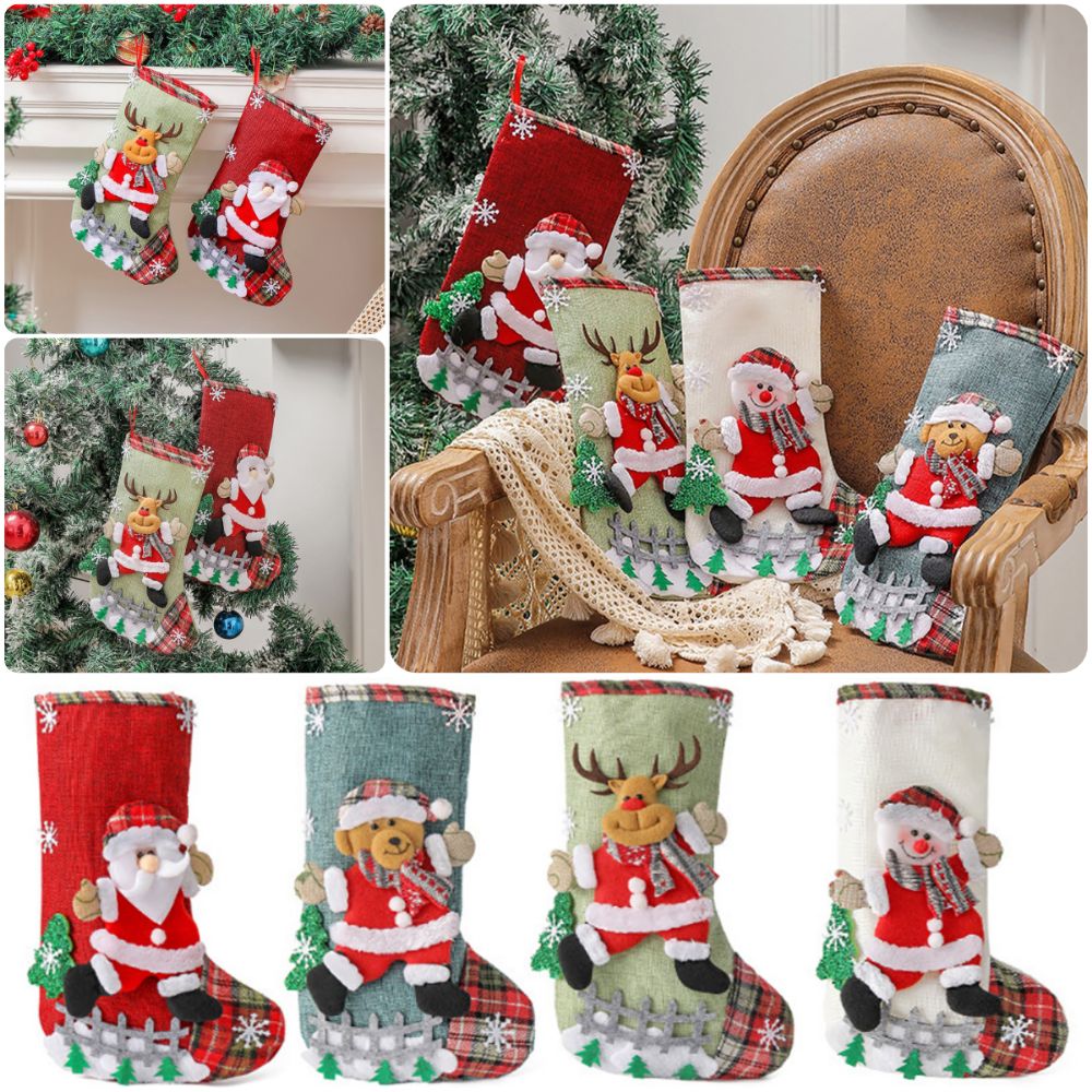 جوارب عيد الميلاد متعددة الألو - مراجعة Christmas Stocking Hanging وسعره