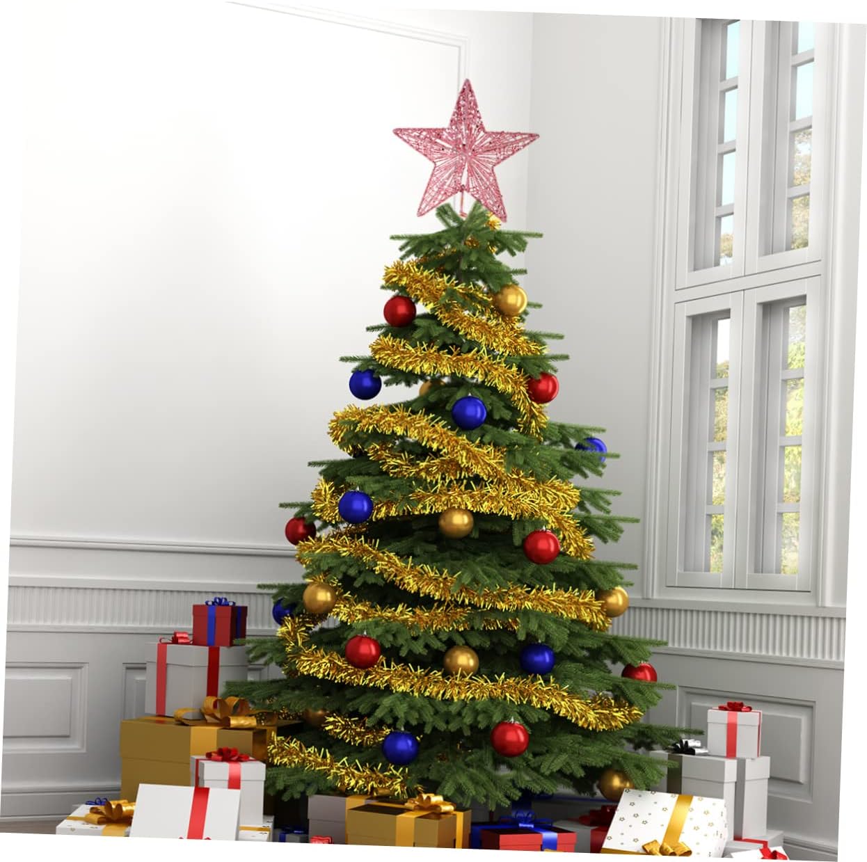 20 شجرة عيد الميلاد توبر ستار  - مراجعة Star Tree Topper وسعره