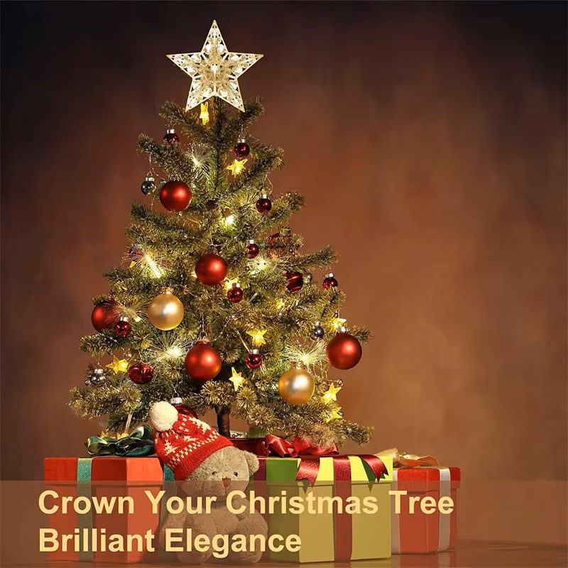 زينة شجرة عيد الميلاد المضيئة  - مراجعة Star Tree Topper وسعره