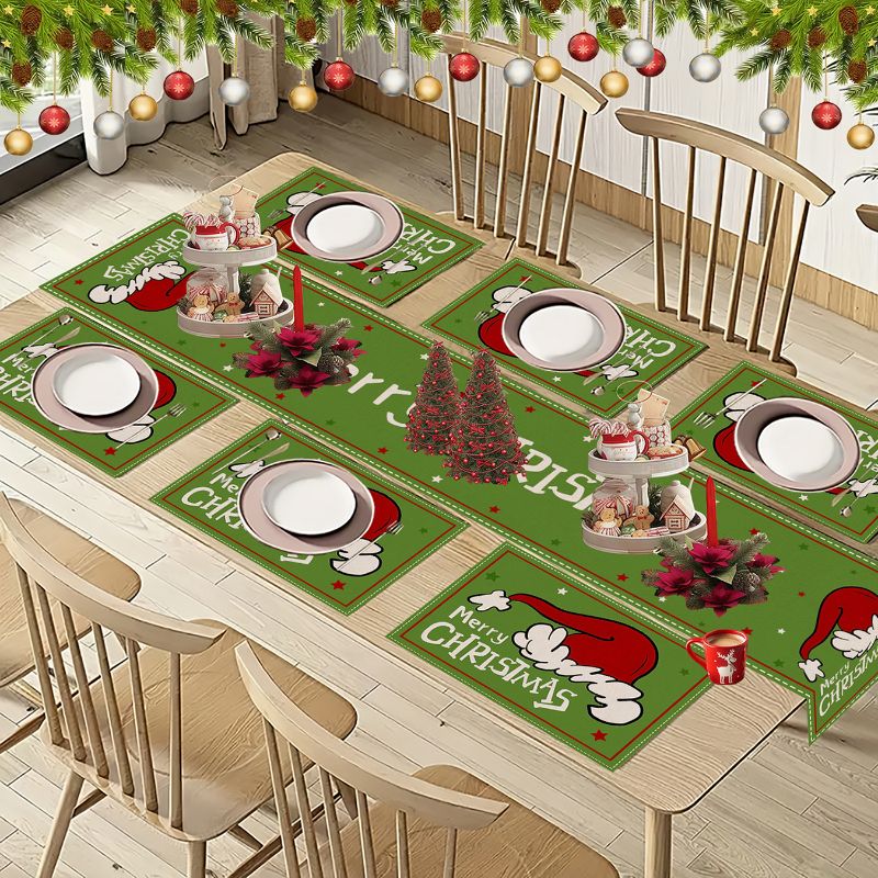 مفارش طاولة كرتونية لطيفة لعيد - مراجعة Christmas Table Runner وسعره