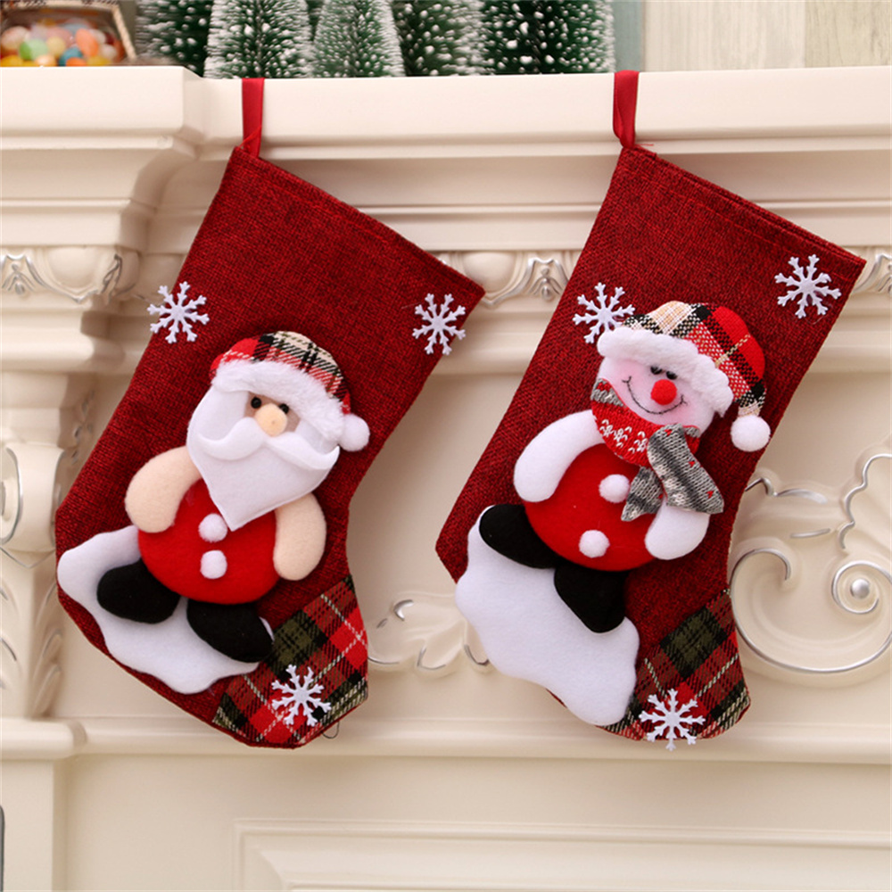 الكتان عيد الميلاد جوارب شنطة  - مراجعة Christmas Stocking Hanging وسعره