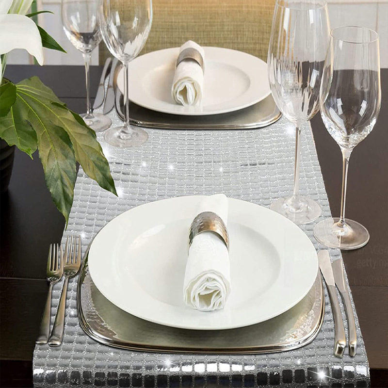 لامعة مرآة الذهب/الفضة احباط م - مراجعة Christmas Table Runner وسعره