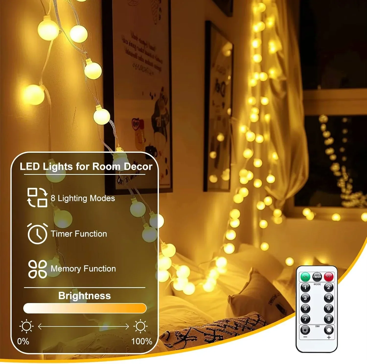 USB LED الكرة سلسلة أضواء 6 مت - مراجعة Led Fairy String Lights وسعره
