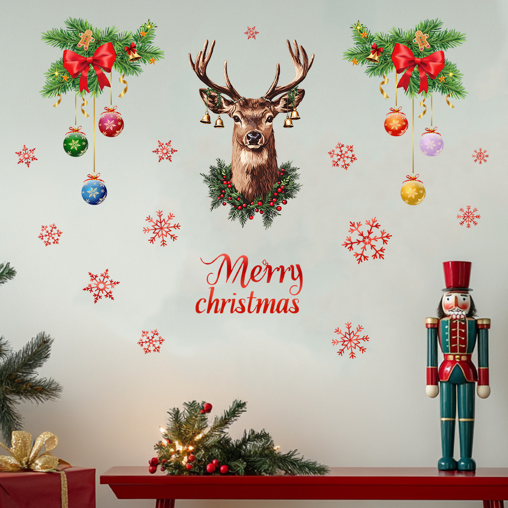 عيد الميلاد ندفة الثلج الغزلان - مراجعة Snowflake Window Decal وسعره
