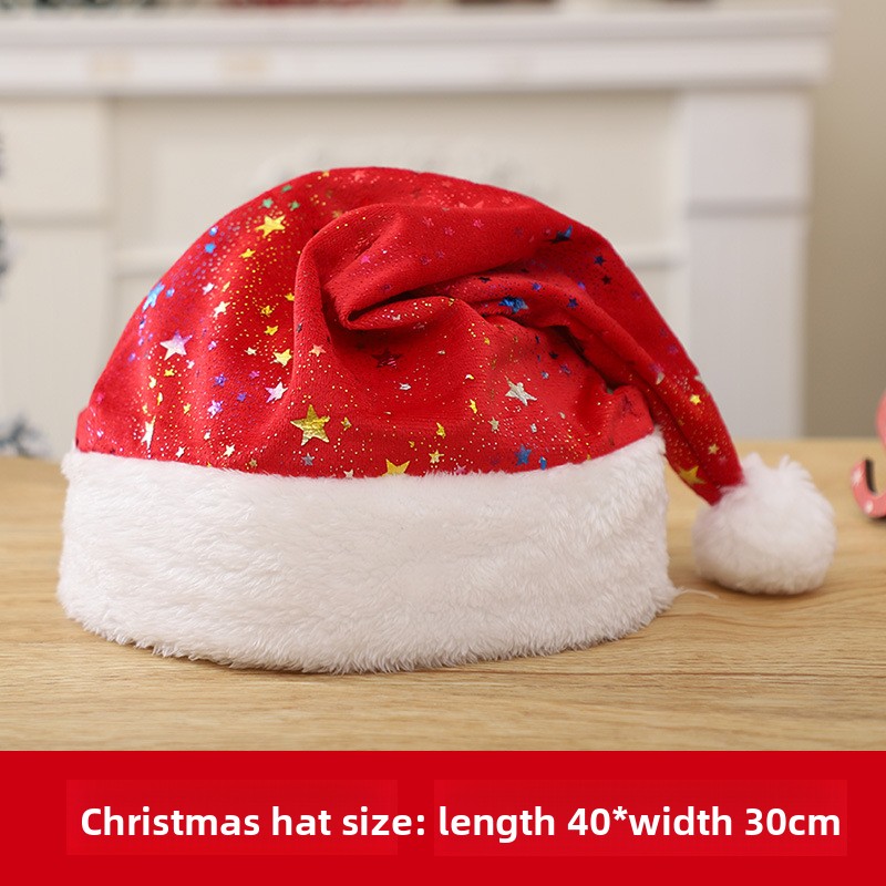 قبعة سانتا للبالغين مع طبعات ن - مراجعة Santa Hat Plush وسعره