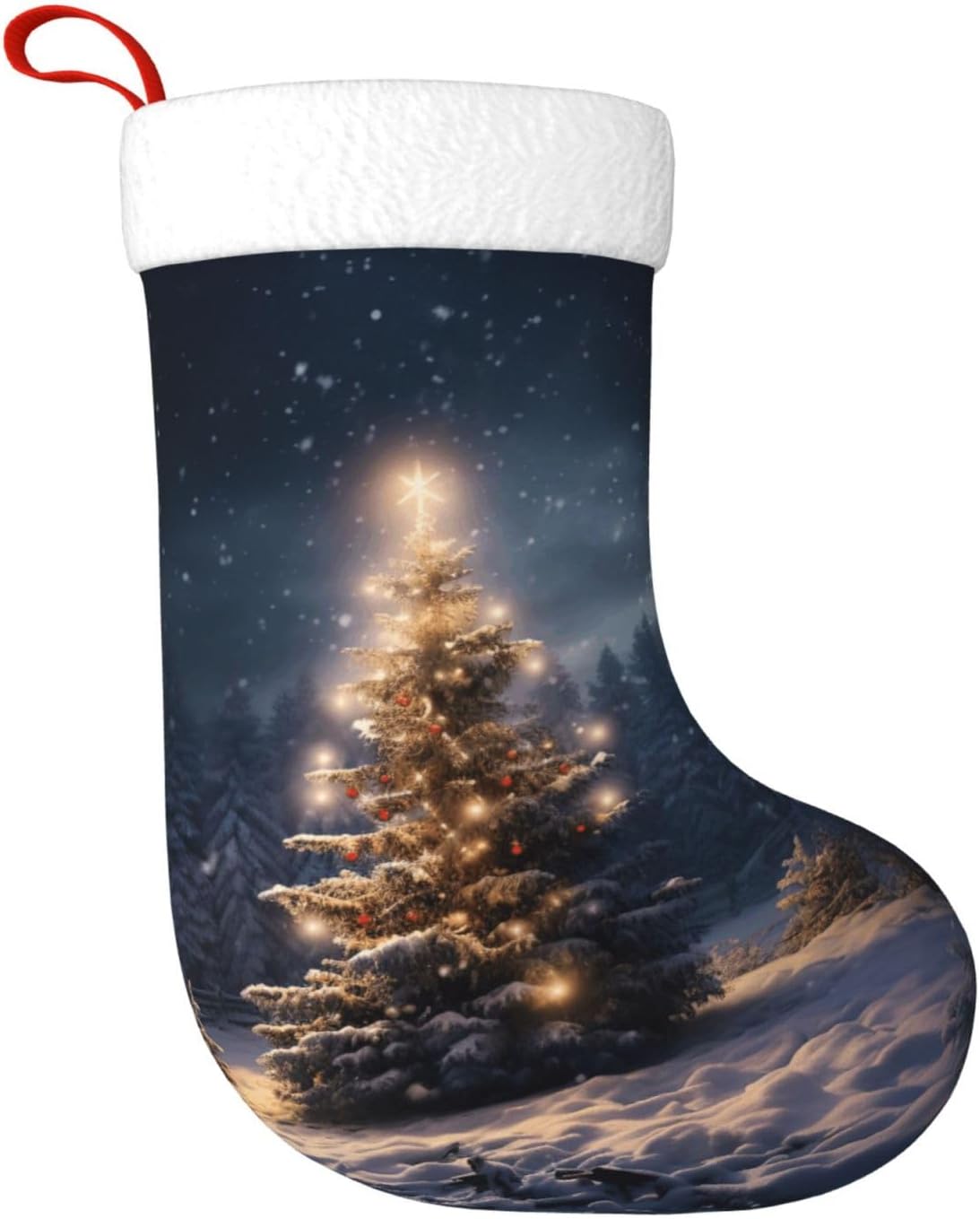 شجرة عيد الميلاد الثلوج هدية ج - مراجعة Christmas Stocking Hanging وسعره