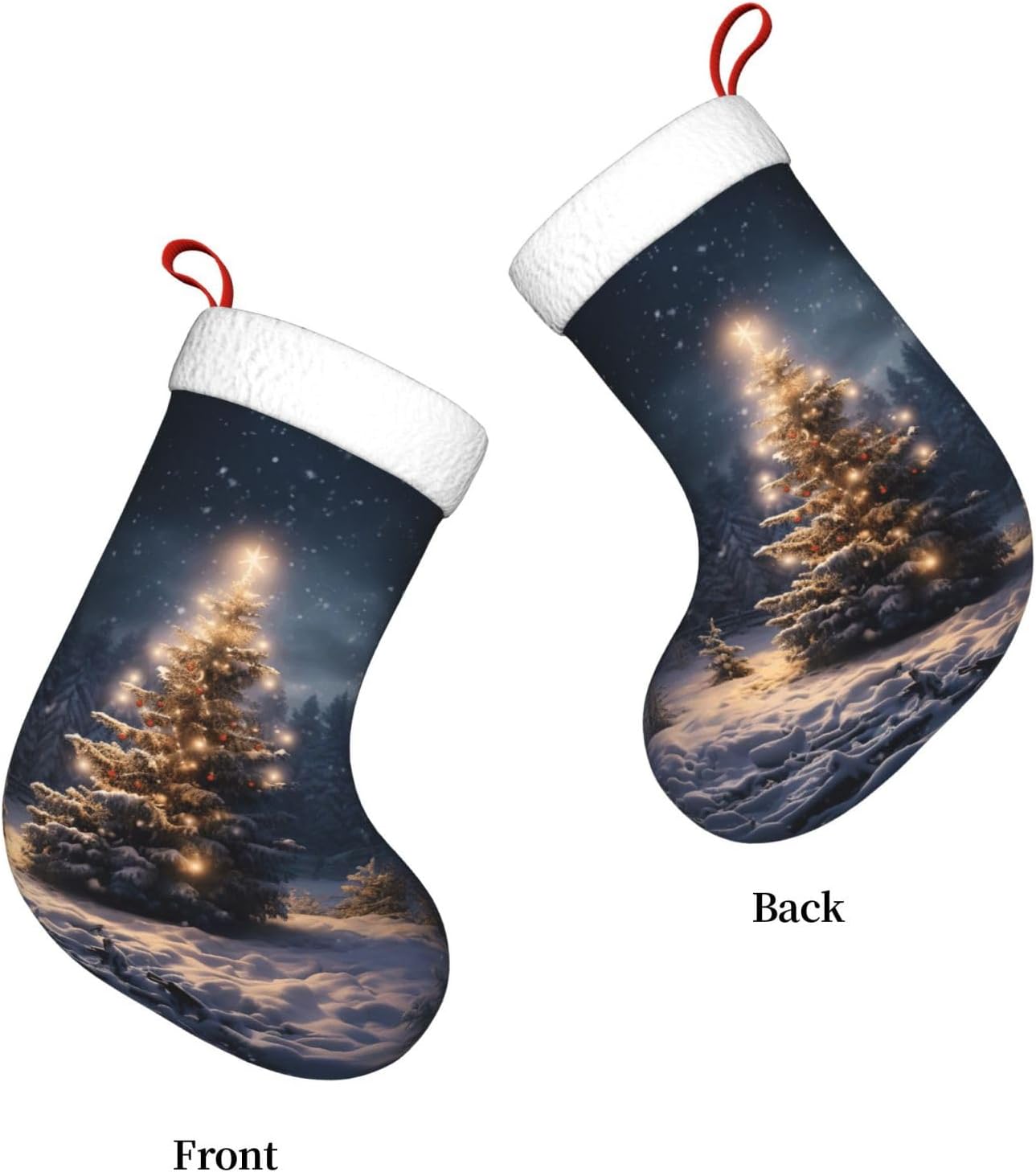 شجرة عيد الميلاد الثلوج هدية ج - مراجعة Christmas Stocking Hanging وسعره