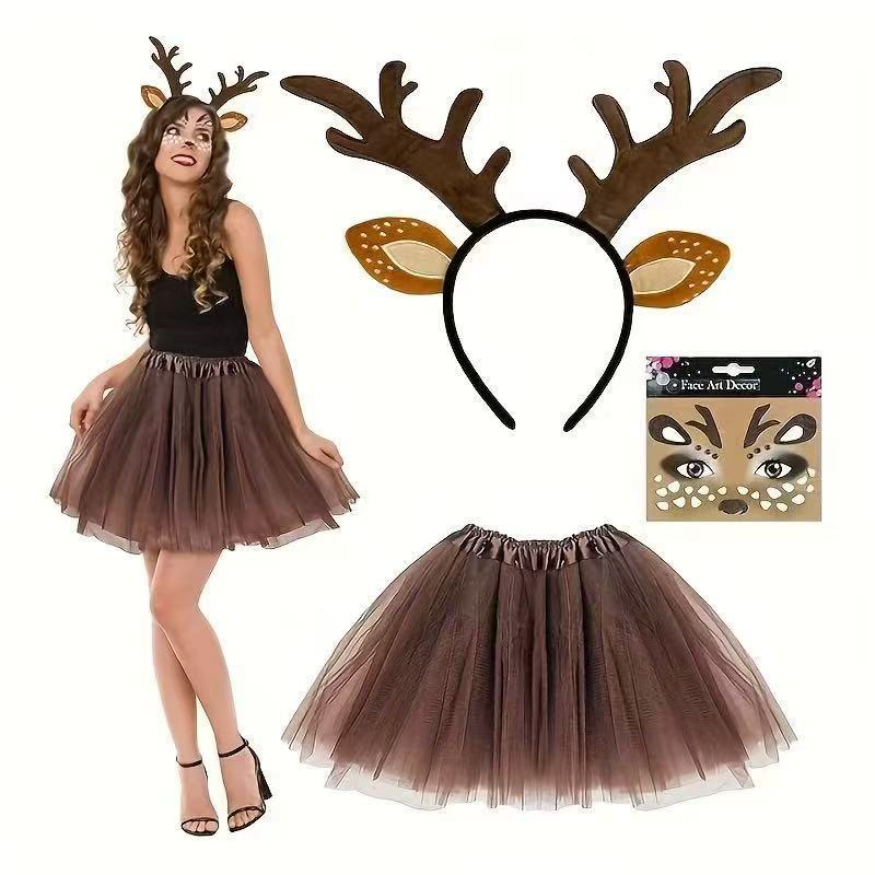 طقم زي الرنة: عصابة رأس بقرون  - مراجعة Reindeer Antlers Headband وسعره