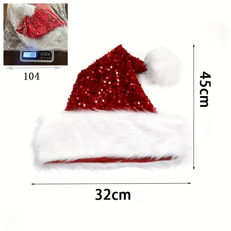 قبعة عيد الميلاد مزينة بالترتر - مراجعة Santa Hat Plush وسعره