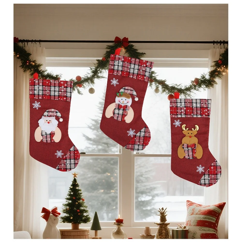 1 قطعة تخزين عيد الميلاد الحاض - مراجعة Christmas Stocking Hanging وسعره