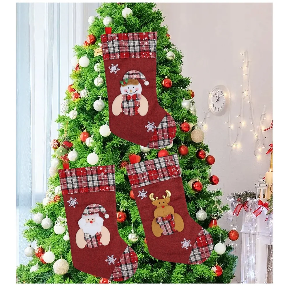 1 قطعة تخزين عيد الميلاد الحاض - مراجعة Christmas Stocking Hanging وسعره