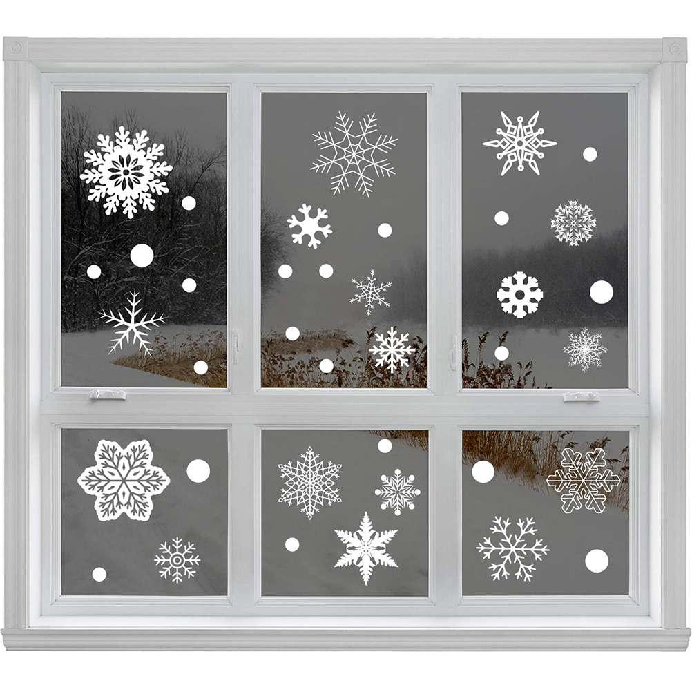 شارات رقائق الثلج لتزيين المنز - مراجعة Snowflake Window Decal وسعره