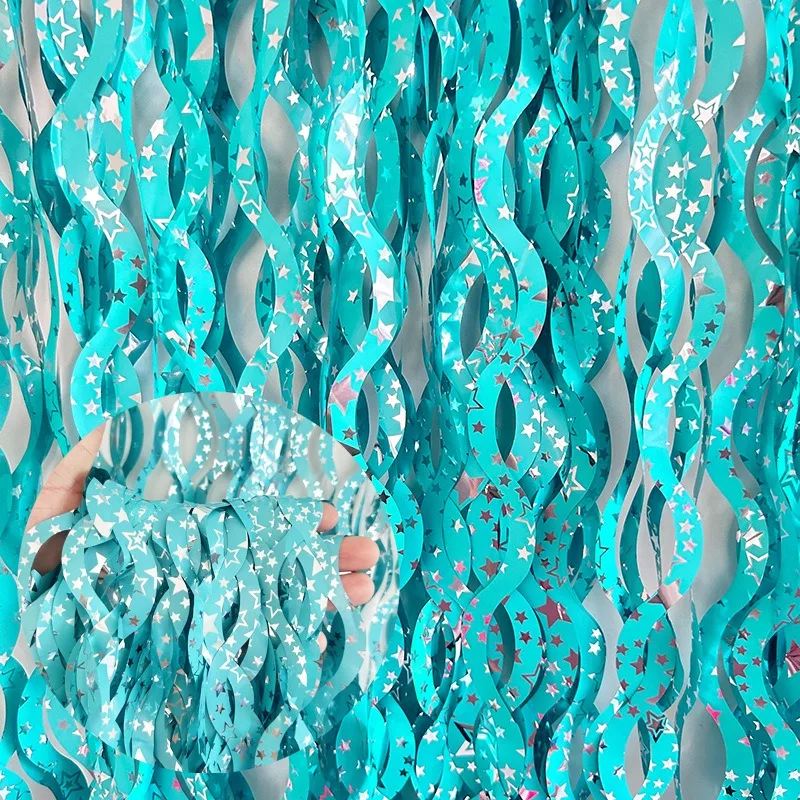 ستارة ملونة نجمة المطر ، حورية - مراجعة Tinsel Garland Decoration وسعره