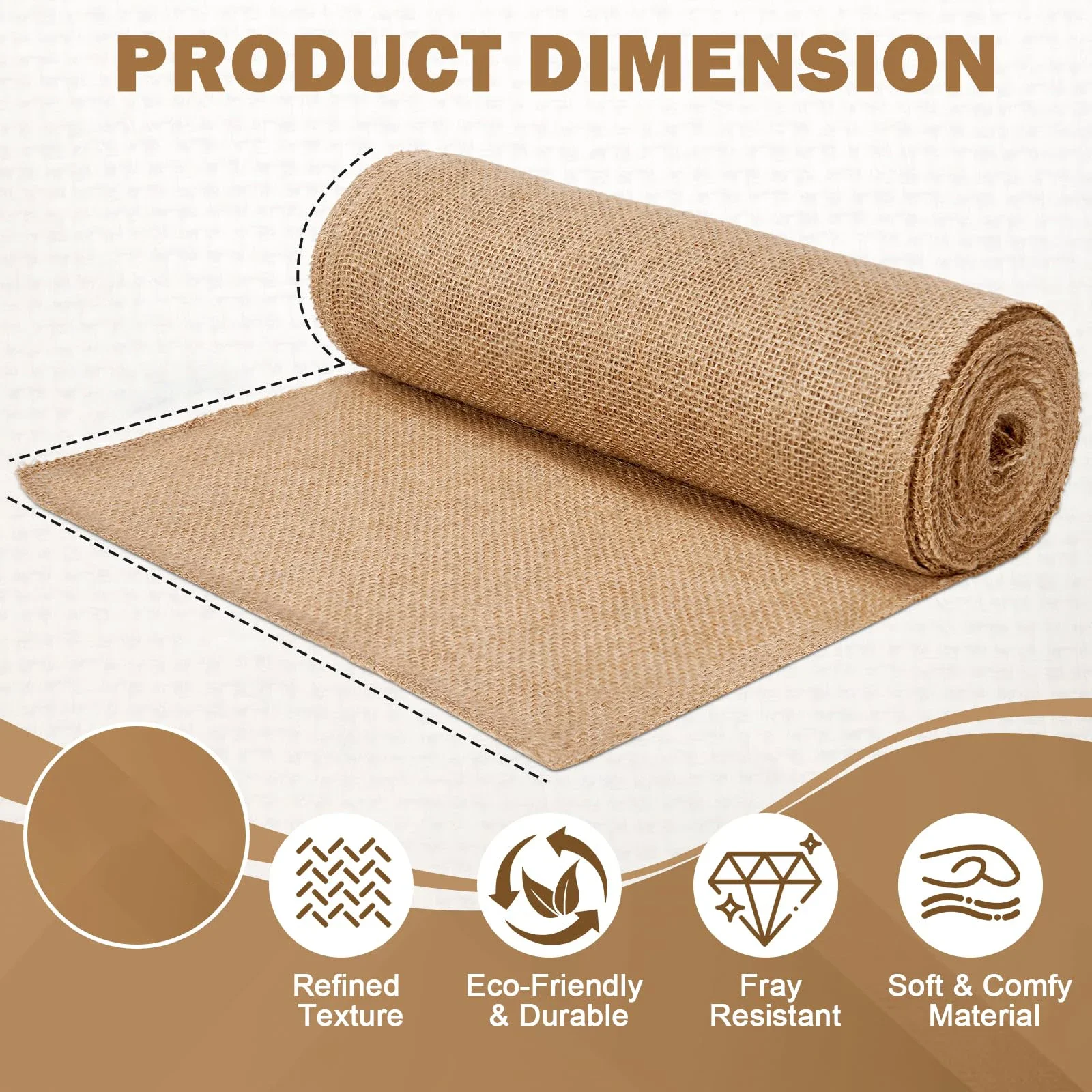 لفة خيش بيج بتصميم جديد 30 سم  - مراجعة Christmas Table Runner وسعره
