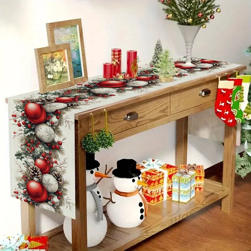 كرات عيد الميلاد الصنوبر المخر - مراجعة Christmas Table Runner وسعره