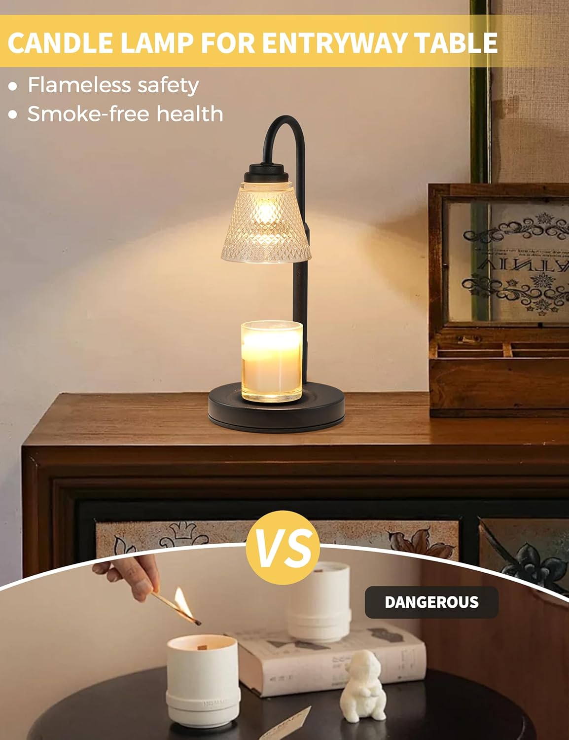 مصباح تسخين الشمع مع مؤقت وخاص - مراجعة Holiday Candle Set وسعره