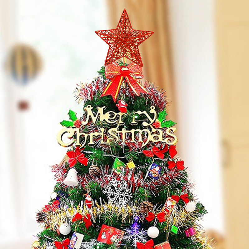 1 قطعة الذهب/الفضة/الأحمر/الأز - مراجعة Star Tree Topper وسعره