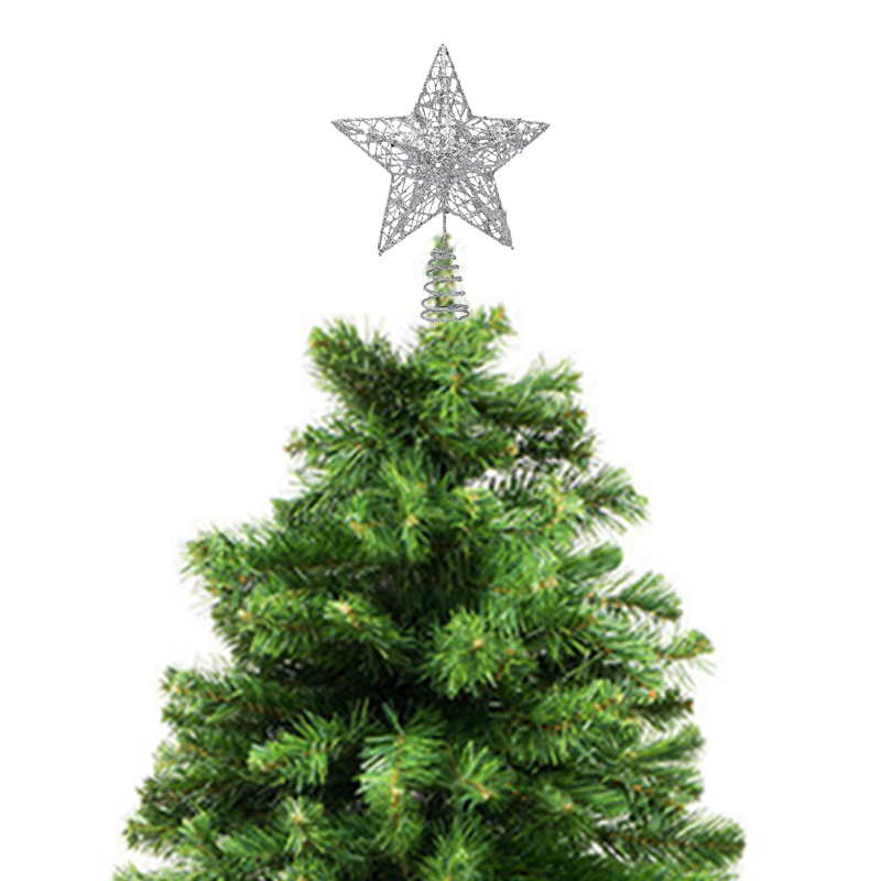 1 قطعة الذهب/الفضة/الأحمر/الأز - مراجعة Star Tree Topper وسعره