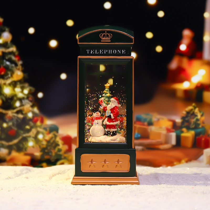 عيد الميلاد كشك الهاتف ضوء الل - مراجعة Snow Globe Musical وسعره