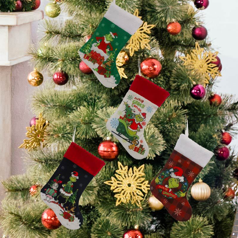 عيد الميلاد تخزين غرينش جورب ق - مراجعة Christmas Stocking Hanging وسعره