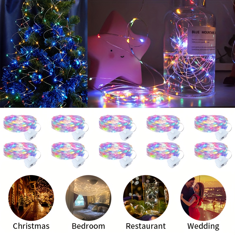 10 قطع من أضواء LED الزينة بـ3 - مراجعة Led Fairy String Lights وسعره