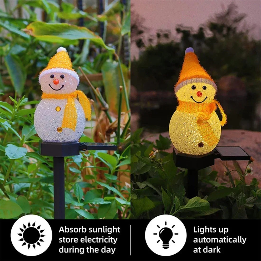 مصباح حديقة شمسي على شكل رجل ا - مراجعة Christmas Lights Outdoor وسعره