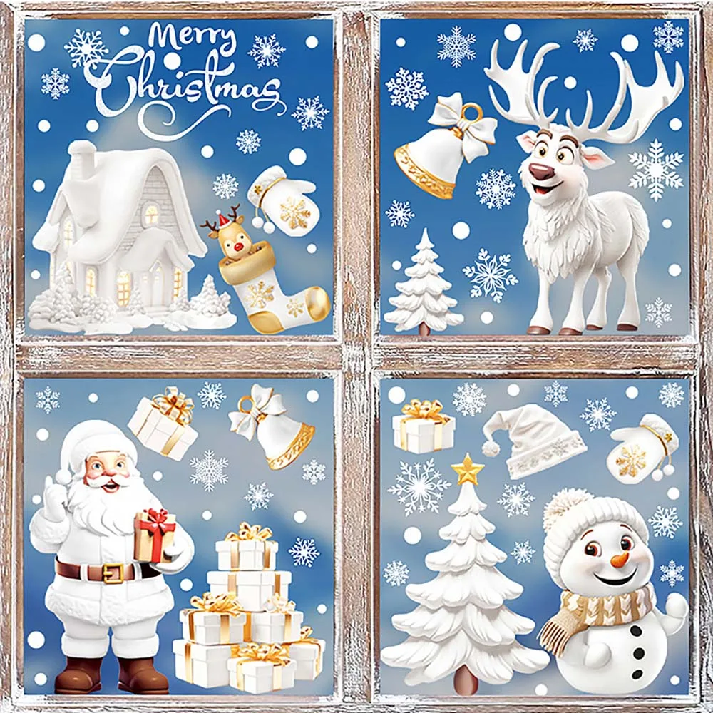 9 قطعة/المجموعة عيد الميلاد مل - مراجعة Snowflake Window Decal وسعره