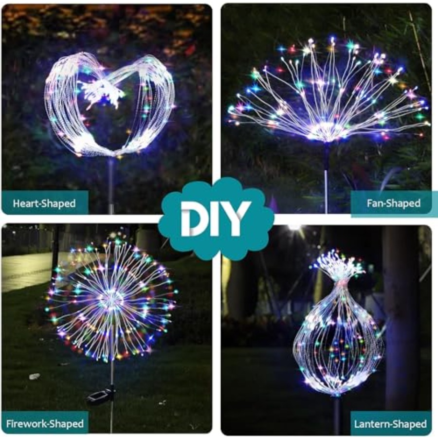 أضواء الألعاب النارية الشمسية، - مراجعة Christmas Lights Outdoor وسعره