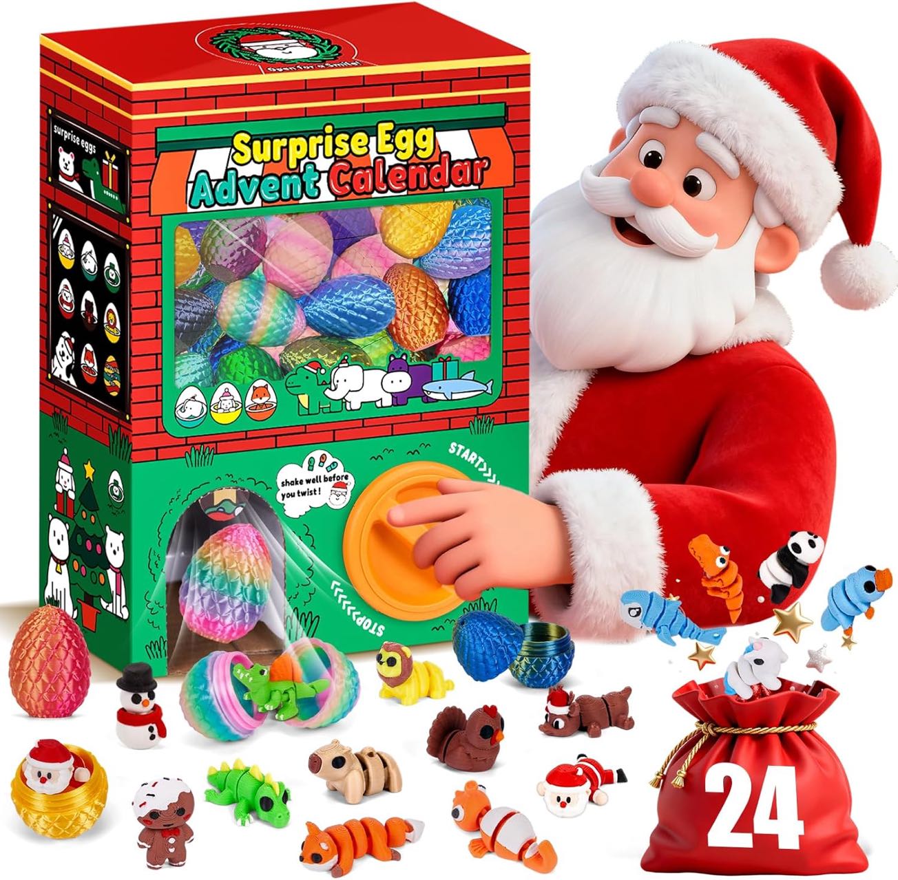 24 قطعة من صناديق المفاجآت الم - مراجعة Advent Calendar Gift وسعره
