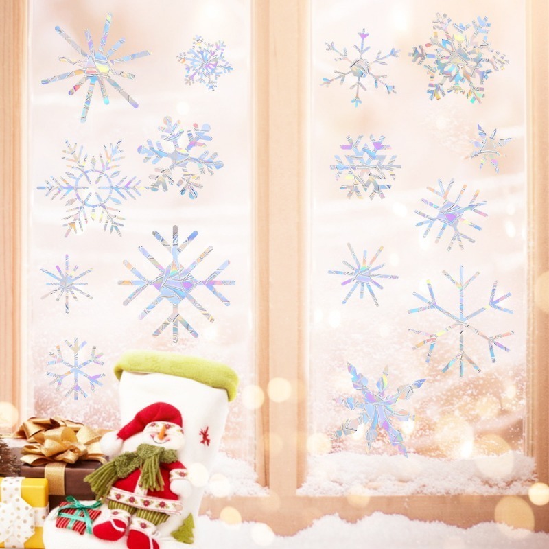 عيد الميلاد ندفة الثلج نمط قوس - مراجعة Snowflake Window Decal وسعره