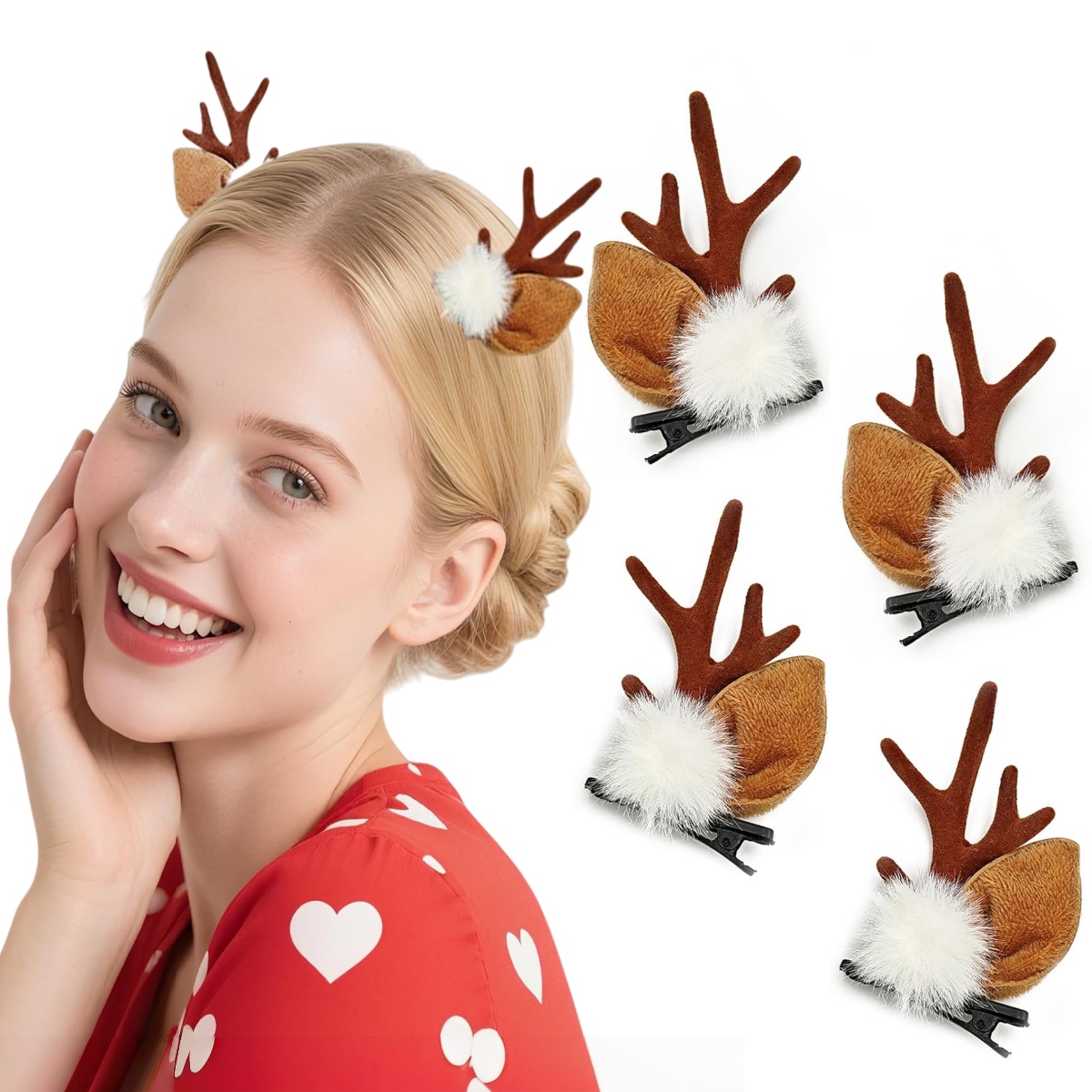 1/2 زوج من عصابات الرأس بتصميم - مراجعة Reindeer Antlers Headband وسعره