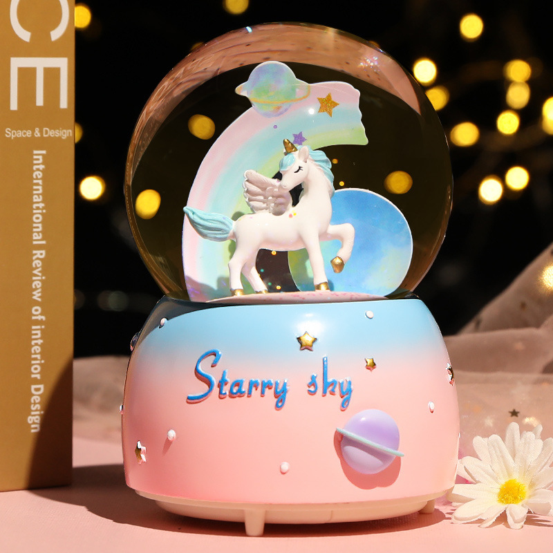 جديد كريستال الكرة صندوق تشغيل - مراجعة Snow Globe Musical وسعره